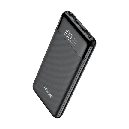 Veger PowerBank L11 με Ψηφιακή Οθόνη LED - Φορητή Μπαταρία Φόρτισης με 2 x USB-Α - 10.000mAh - Black (W1087)