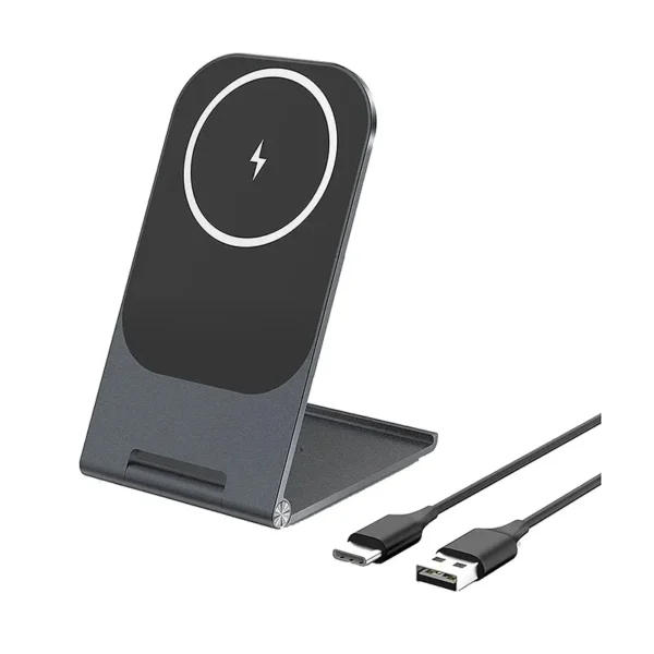 Y56 - Μαγνητική Αναδιπλούμενη Βάση Αλουμινίου Ασύρματης Φόρτισης Qi & MagSafe