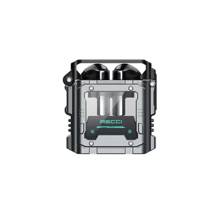 RECCI® REP-W36 Earbud Bluetooth Handsfree με Θήκη Φόρτισης Γκρι