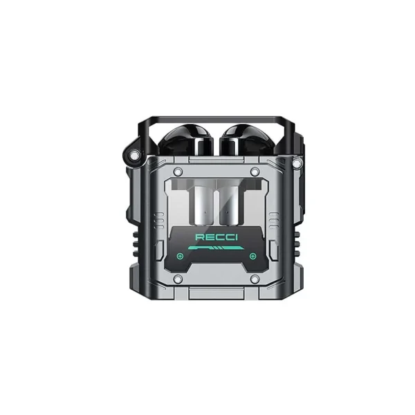 RECCI® REP-W36 Earbud Bluetooth Handsfree με Θήκη Φόρτισης Γκρι