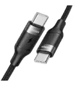 Veger CC02 Braided USB 2.0 Cable USB-C male - USB-C male Μαύρο 1.5m