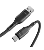 Veger AC02 Braided USB 2.0 Cable USB-C male - USB-A male Μαύρο 1.2m