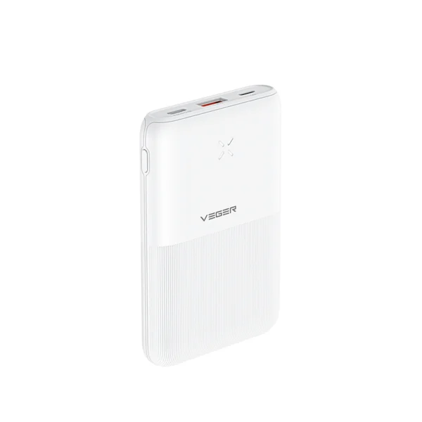Veger PowerBank S12 - Φορητή Μπαταρία Φόρτισης με 1 x USB-Α / 1 x Type-C - 10000mAh - 20W - White (6970453555829)