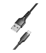 VEGER AC03 - Braided USB 2.0 Cable USB-C male - USB-A male Μαύρο 1.2m