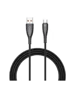 Veger V104 - Καλώδιο Φόρτισης και Μεταφοράς Δεδομένων 2.4A - USB 2.0 σε Type-C - 120cm - Black (6970453554600)