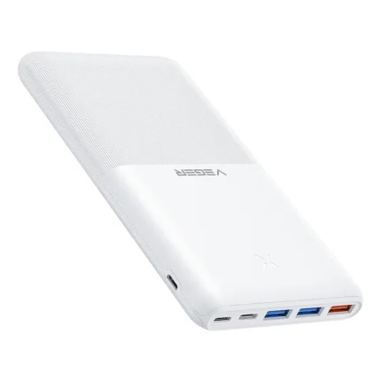 Veger S22 Power Bank 20000mAh 20W με 3 Θύρες USB-A και Θύρα USB-C Power Delivery / Quick Charge 3.0 Λευκό