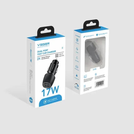Φορτιστής αυτοκινήτου με δύο θύρες USB-C