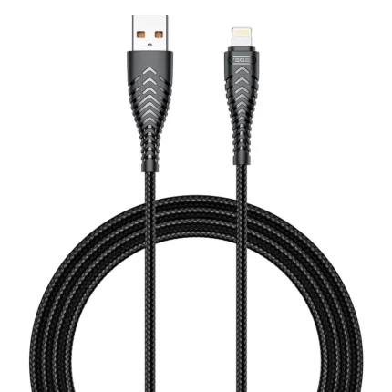 Veger V105 - Καλώδιο Φόρτισης και Μεταφοράς Δεδομένων 2.4A - USB 2.0 σε Lightning - 120cm - Black (6970453554617)