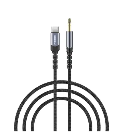 RECCI RDS-A27 Καλώδιο ήχου με σύνδεση Type-C σε 3.5mm AUX