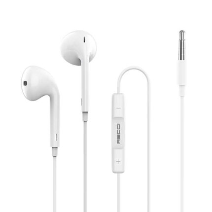 RECCI® REP-L07 Wired Earphone με Βύσμα 3.5mm Λευκό