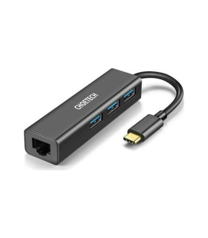 Choetech USB 3.0 Hub 4 Θυρών με σύνδεση USB-C / Ethernet Γκρι