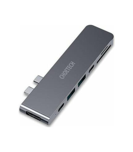 Choetech HUB-M14 Docking Station με Διπλό USB-C HDMI 4K PD και συνδεση 2 Οθονών Γκρι