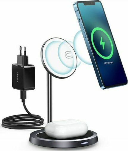 Choetech Magsafe Şarj Cihazı 15W Güç Dağıtımı Gri (T575-F ve Adaptör)