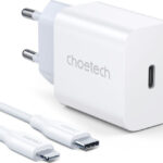 Choetech Φορτιστής με Θύρα USB-C και Καλώδιο Lightning 20W Power Delivery Λευκός (PD5005)