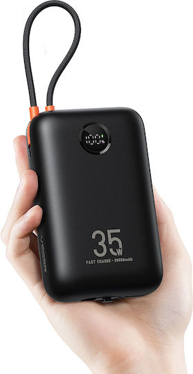 VEGER® K3 W3018 Power Bank 30000mAh 35W με Θύρα USB-A και Θύρα USB-C Power Delivery / Quick Charge 3.0 Μαύρο