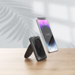 PowerBank Veger MagOn Pro με Ασύρματη Φόρτιση MagSafe & Kickstand 1 x USB-A 22.5W 1 x Type-C 20W 10.000mAh - Black (W1175) - Image 3