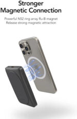 PowerBank Veger MagOn Pro με Ασύρματη Φόρτιση MagSafe & Kickstand 1 x USB-A 22.5W 1 x Type-C 20W 10.000mAh - Black (W1175) - Image 5