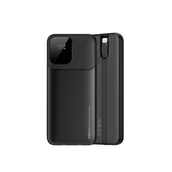 Recci RPB-P67 Power Bank 10000mAh 22.5W Μαύρο