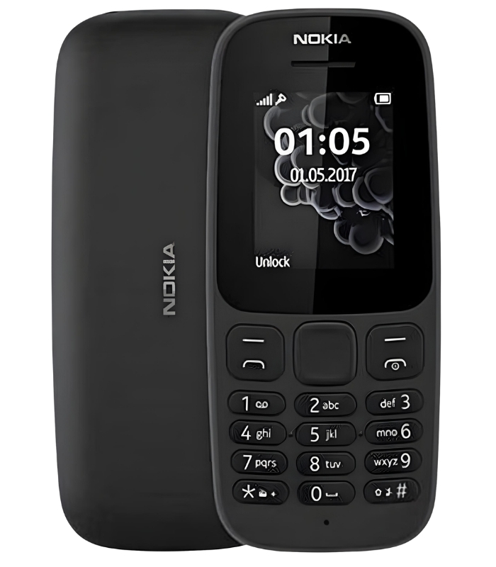 Nokia 105 2019 Single SIM με Αγγλικό Μενού Black