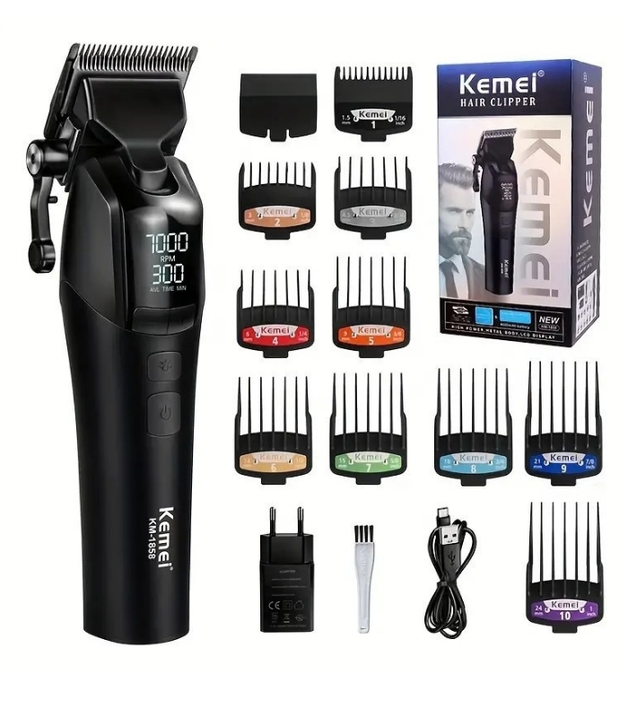 Kemei KM-1858 κουρευτική μηχανή μαύρη