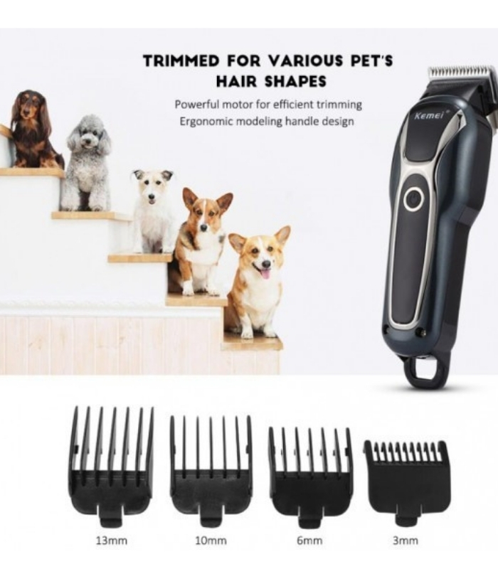 Kemei KM-1991 κουρευτική μηχανή για σκύλους σε μαύρο χρώμα