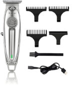 Kemei KM-1949 επαναφορτιζόμενη κουρευτική μηχανή ασημί