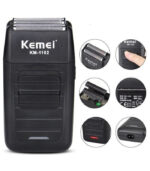 Kemei KM-1102 Foil Ξυριστική Μηχανή Προσώπου Επαναφορτιζόμενη Μαύρη - Image 4