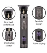 Kemei KM-700H Επαναφορτιζόμενη Κουρευτική Μηχανή Γκρι - Image 5