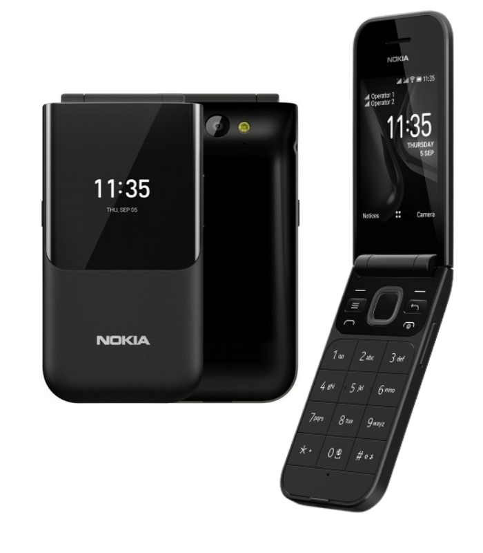 Nokia 2720 Flip Κινητό Τηλέφωνο Μαύρο με Dual SIM